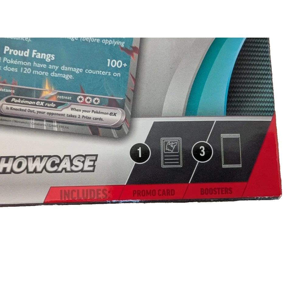 Pokemon TCG Mabosstiff ex Showcase Box Sealed Promo & 3 Booster Packs New in Box